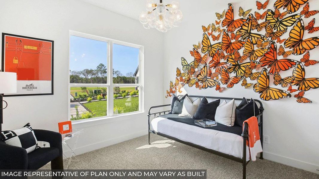 Representative furnished interior of a home built from the Sonoma by D.R. Horton in Riverside Estates, Mont Belvieu (Image 15).