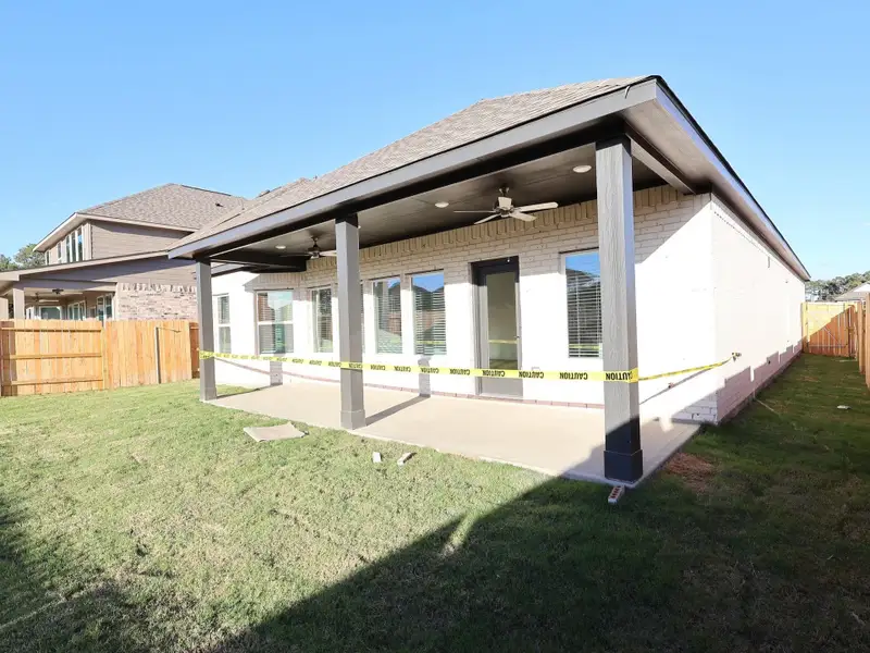 Exterior details and patio area of a home in Sorella, Tomball (Image 2). Exterior details and patio area of a home in Sorella, Tomball (Image 2).