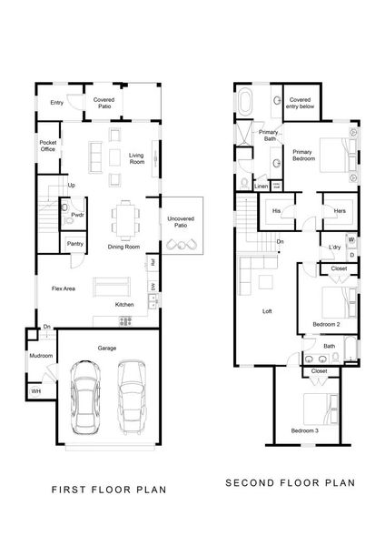 2D floor plan layout for the The Delaney by Greentech Homes LLC in Heritage Walk, Chattanooga, TN (Image 5). 2D floor plan layout for the The Delaney by Greentech Homes LLC in Heritage Walk, Chattanooga, TN (Image 5).