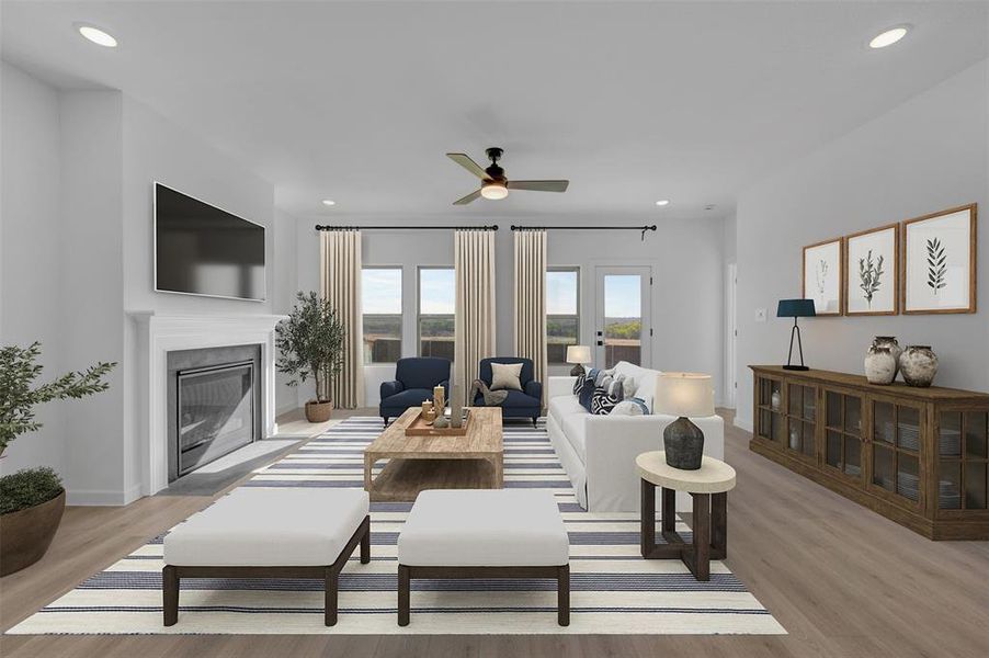 Furnished interior view inside a new home in Aspire at Reunion, Newark (Image 6).