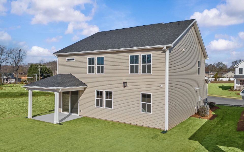 Exterior details and patio area of a home in Fox Hollow, Spartanburg (Image 3).