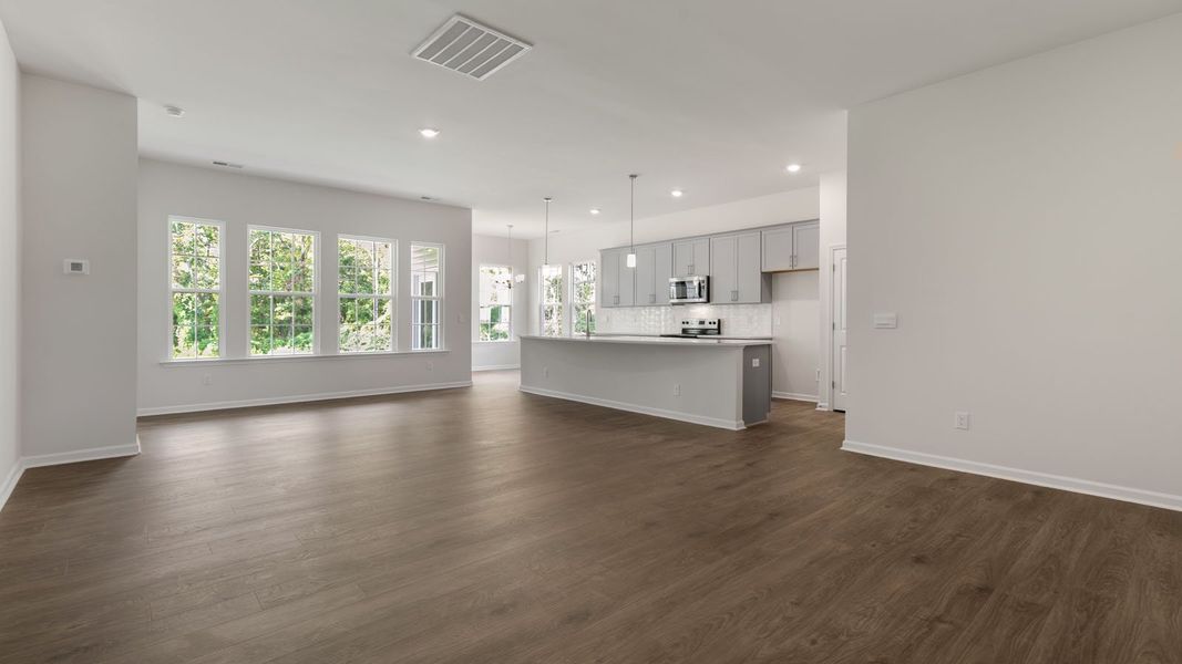 Spacious, unfurnished interior of a new home in The Villas at Kinsley, Jamestown (Image 20). Spacious, unfurnished interior of a new home in The Villas at Kinsley, Jamestown (Image 20).