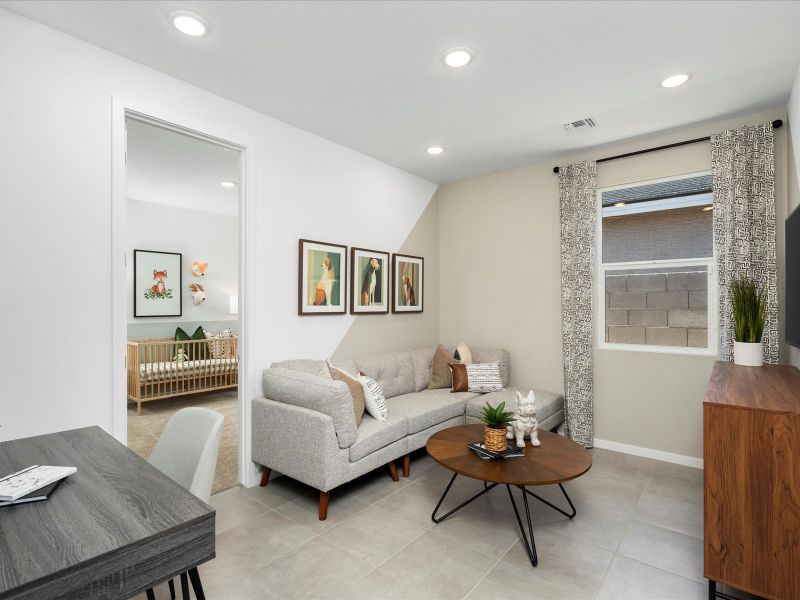 Living Room in the Jubilee Floorplan at Silva Farms