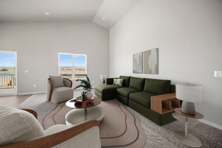 Representative furnished interior of a home built from the The Jackson by View Homes in Jackson Creek North, Monument (Image 15).