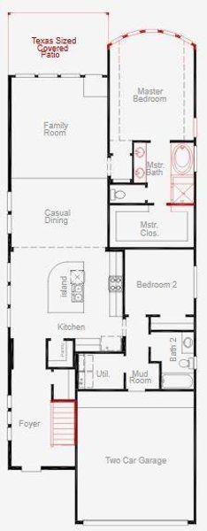 2D floor plan layout of this home in Two Step Farm, Montgomery, TX (Image 3). 2D floor plan layout of this home in Two Step Farm, Montgomery, TX (Image 3).