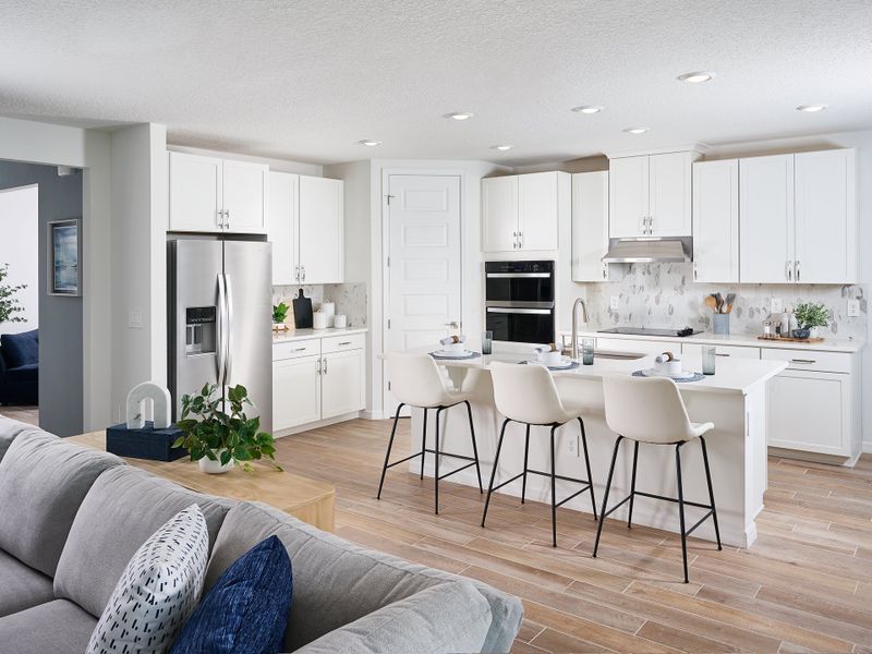 Kitchen in Jasmine model at The Grove at Stuart Crossing