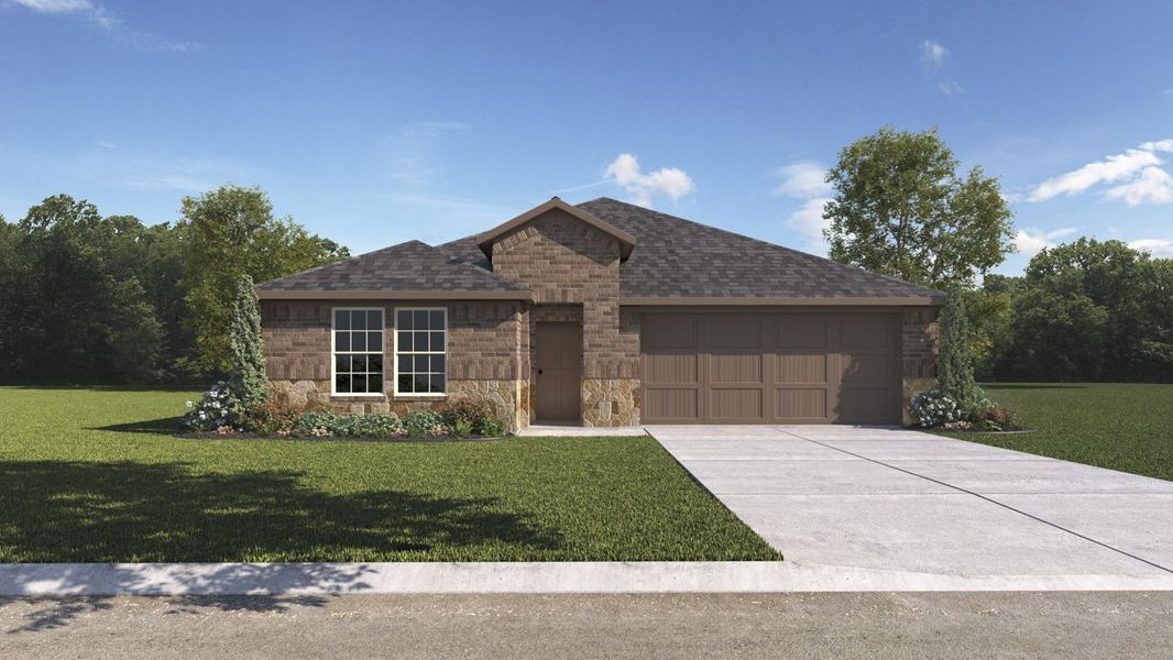 Representative exterior photo of a completed home built from the Violet by D.R. Horton in Silverado, Aubrey, TX (Image 11).