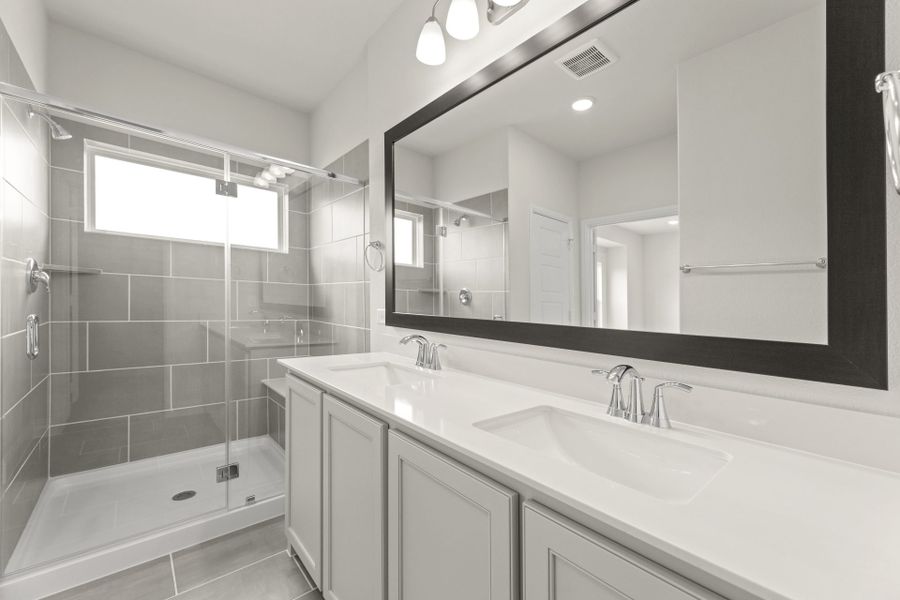 Furnished interior view inside a new home in Keeneland, Aubrey (Image 11).