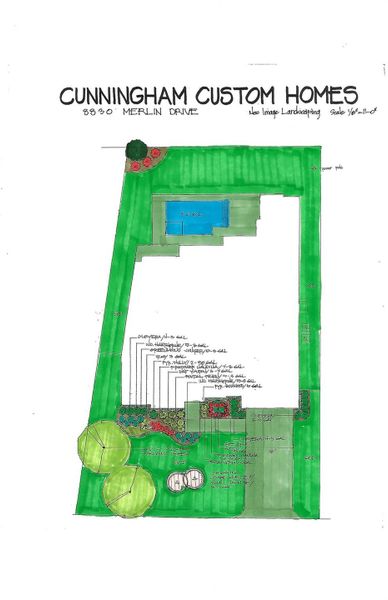 Proposed Landscape drawing. Buyer/buyer's agent to confirm specs & details