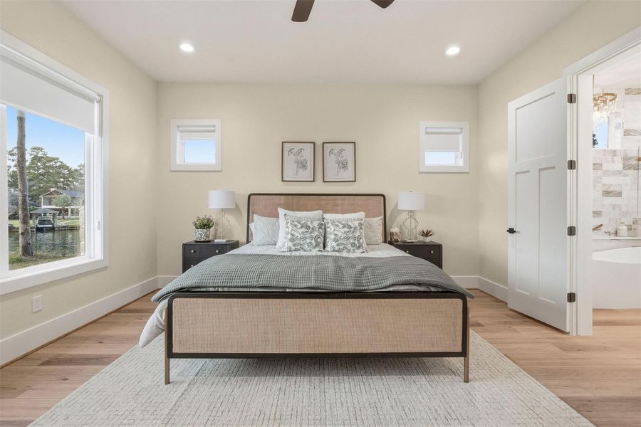 Abundant Natural Light in The Primary Bedroom