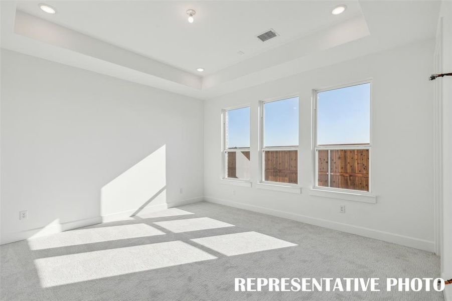 Your new light filled owner's suite was designed for rest and relaxation.  REPRESENTATIVE PHOTO