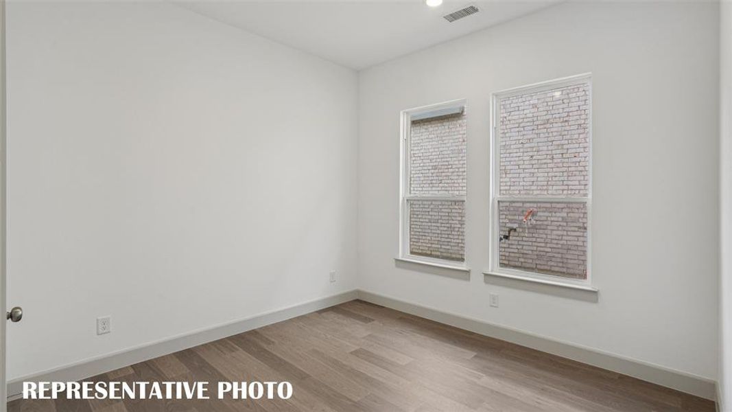 You'll find nicely sized secondary bedroom sin our Brice II plan.  REPRESENTATIVE PHOTO