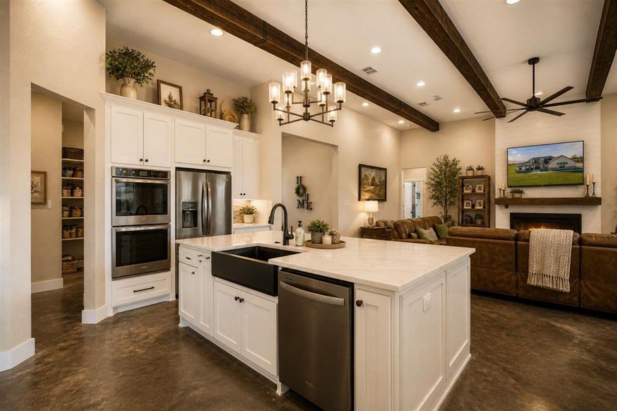Furnished interior view inside a new home in , Tolar (Image 35).