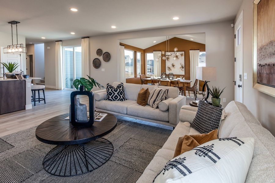 Representative furnished interior of a home built from the Galileo by Hartford Homes in Trailside, Timnath (Image 20).