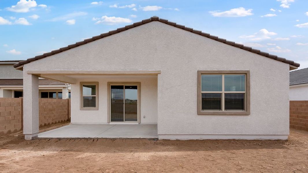 Representative exterior photo of a completed home built from the Sandstone by Taylor Morrison in Combs Ranch Discovery Collection, San Tan Valley, AZ (Image 23). Representative exterior photo of a completed home built from the Sandstone by Taylor Morrison in Combs Ranch Discovery Collection, San Tan Valley, AZ (Image 23).