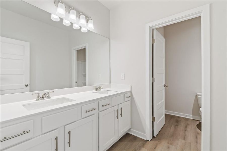Furnished interior view inside a new home in Rosewood Lake Estates, Hoschton (Image 10).