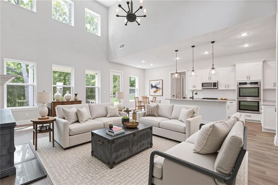Furnished interior view inside a new home in Traditions of Braselton, Jefferson (Image 7).