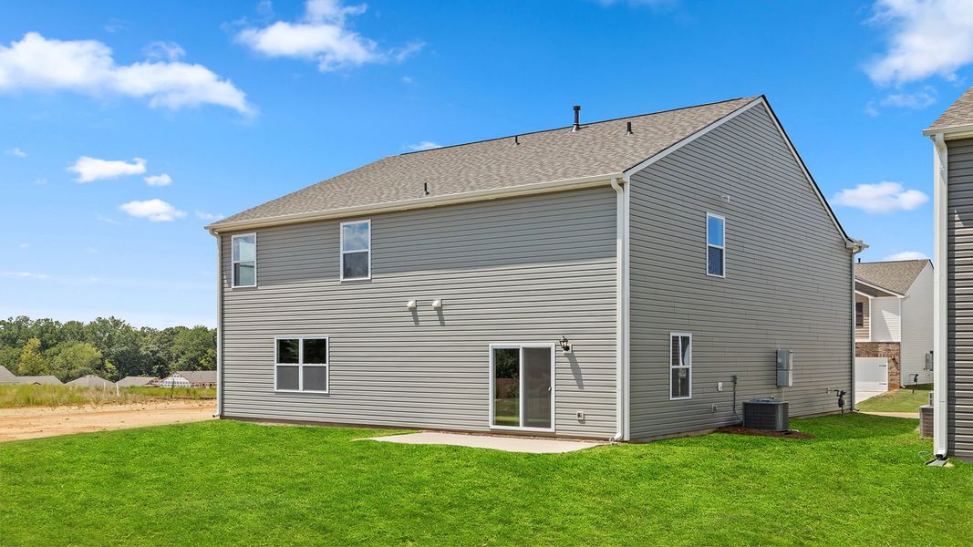 Front exterior of a new home in Waverly Station, Greenwood, SC, highlighting curb appeal (Image 2).