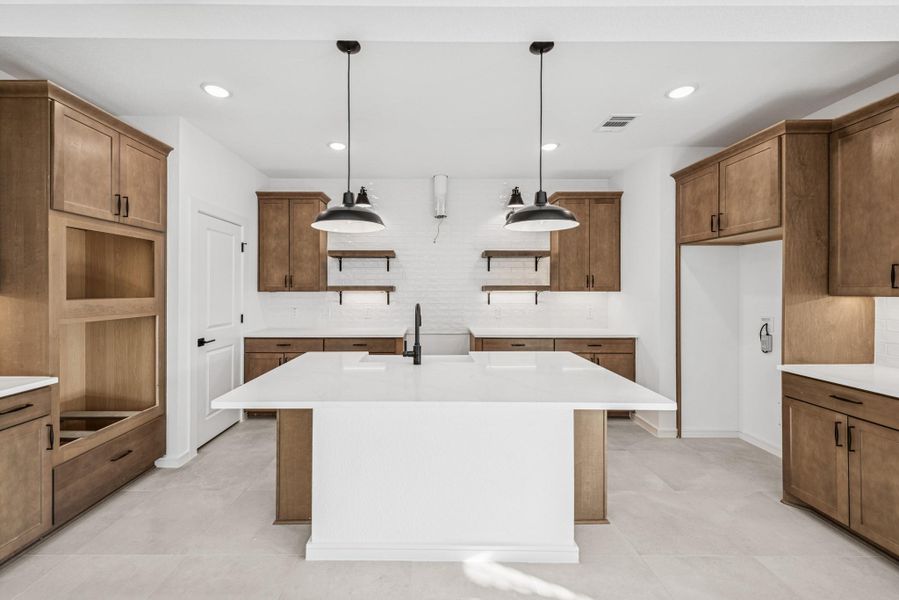 Gourmet island kitchen