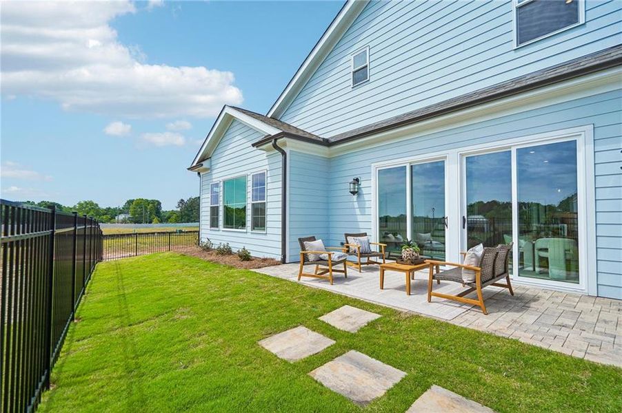 Exterior details and patio area of a home in Aberdeen, Hoschton (Image 3).