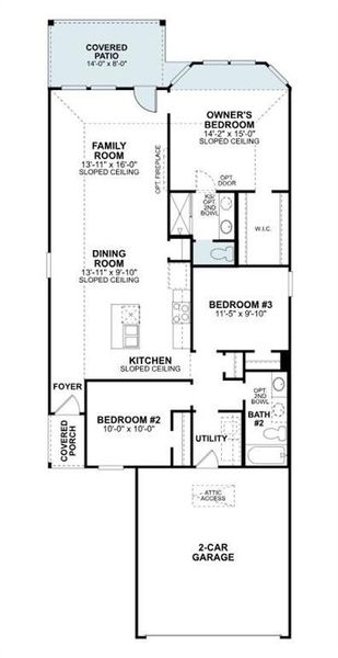 2D floor plan layout of this home in Elevon, Lavon, TX (Image 3).