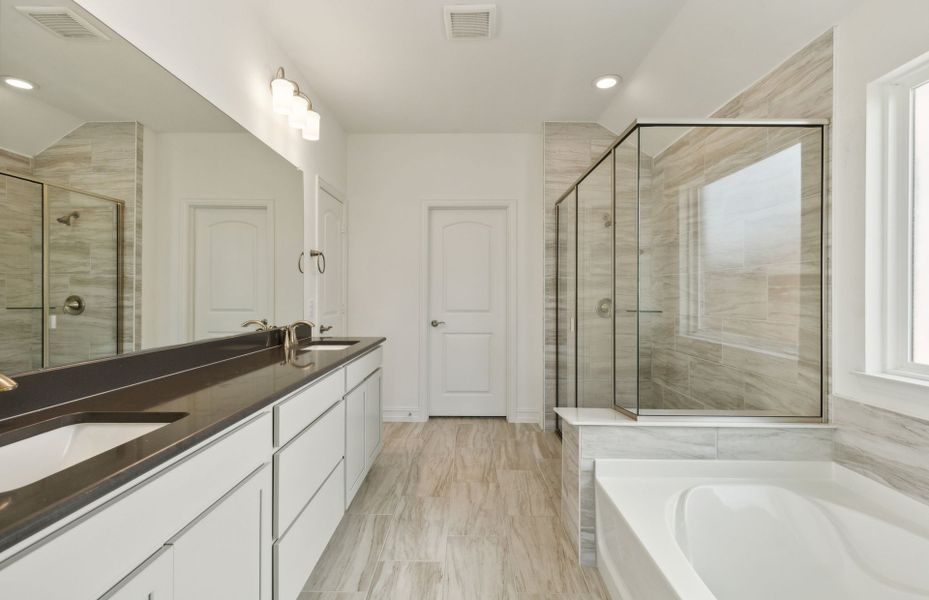 Owner's bath with double vanity