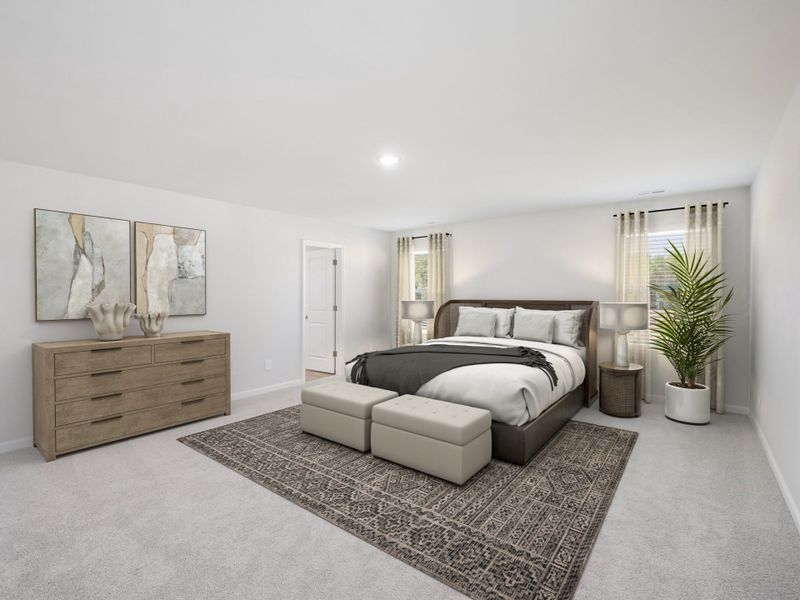 Furnished interior view inside a new home in Marshburn Landing - Signature Series, Wendell (Image 13).