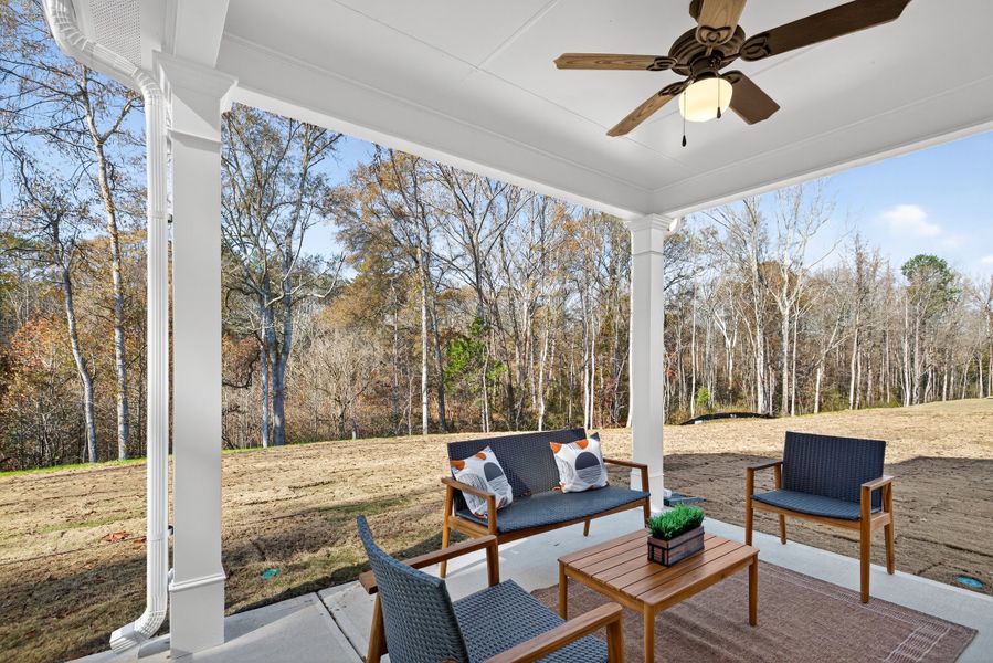 Exterior details and patio area of a home in Jones Ridge, Dallas (Image 2).