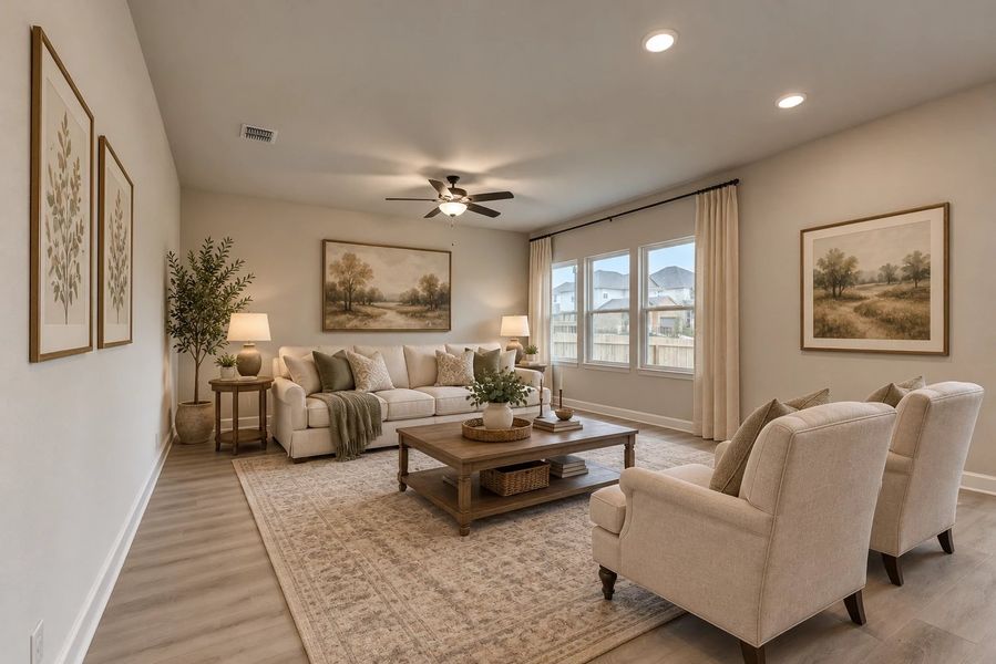Representative furnished interior of a home built from the Laurel by Ashton Woods in Arcadia Ridge, San Antonio (Image 9).
