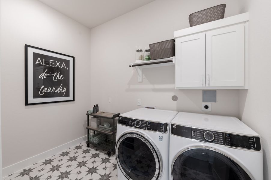 Representative furnished interior of a home built from the Bogata by Tri Pointe Homes in Harvest Green, Richmond (Image 62).