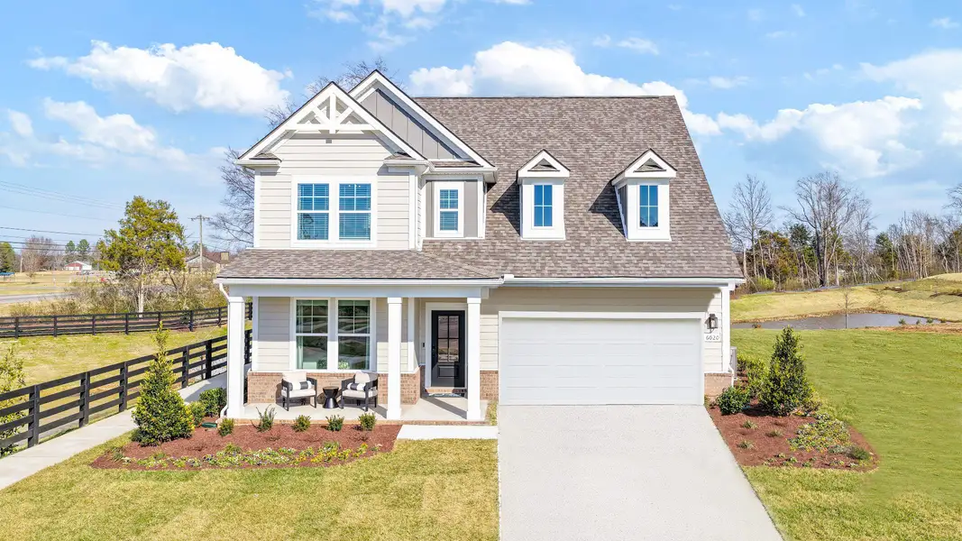 Representative exterior photo of a completed home built from the Wynwood by DRB Homes in Cottages of Bearwood, Mount Pleasant, TN (Image 21).