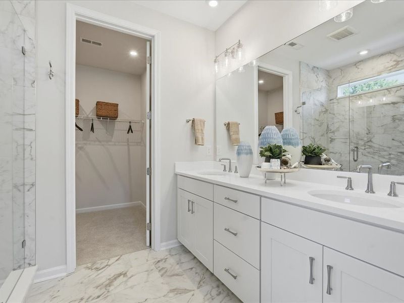 Furnished interior view inside a new home in Bellflower, Charlotte (Image 18).
