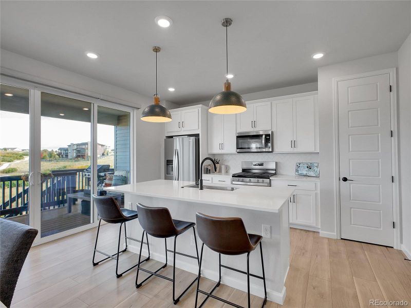 Furnished interior view inside a new home in Wild Oak at The Canyons, Castle Pines (Image 25). Furnished interior view inside a new home in Wild Oak at The Canyons, Castle Pines (Image 25).