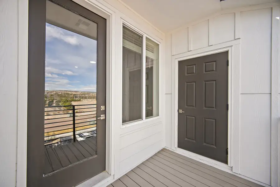 Exterior details and patio area of a home in The Residences at Victory Ridge, Colorado Springs (Image 2). Exterior details and patio area of a home in The Residences at Victory Ridge, Colorado Springs (Image 2).