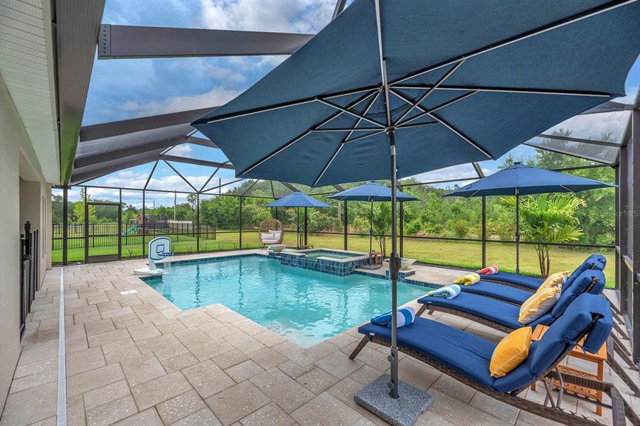 Exterior details and patio area of a home in New Home Communities Near Tampa, Ocala, and Orlando, Florida, Lithia (Image 26).