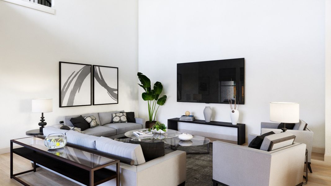 Representative furnished interior of a home built from the Gabriel by Normandy Homes in Hazelwood 40' Series, Frisco (Image 6).