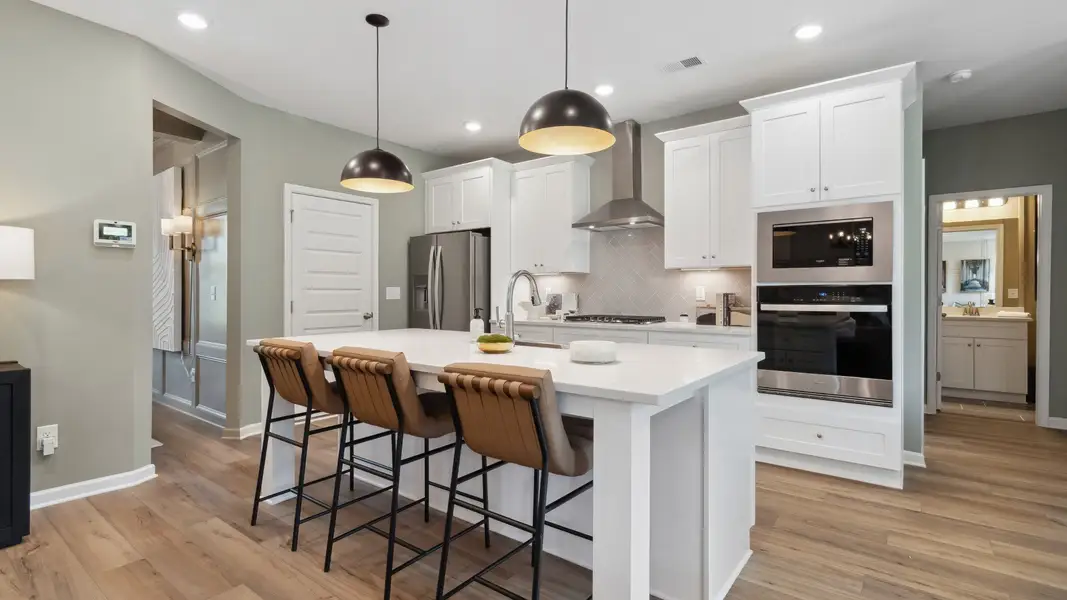 Representative furnished interior of a home built from the Meridian II by DRB Homes in Everson, Snellville (Image 12).