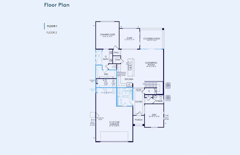 2D floor plan layout of this home in Soleo, San Tan Valley, AZ (Image 4).