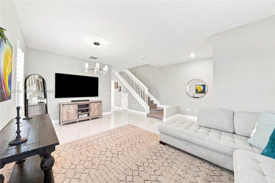 Furnished interior view inside a new home in , Miami (Image 9). Furnished interior view inside a new home in , Miami (Image 9).