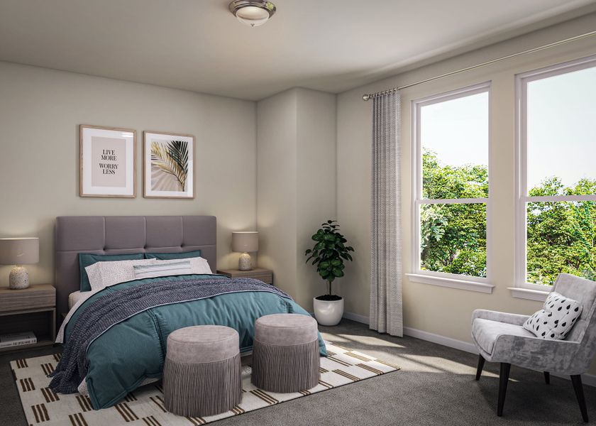 Representative furnished interior of a home built from the Spyglass by Tri Pointe Homes in Flora, Hutto (Image 17).