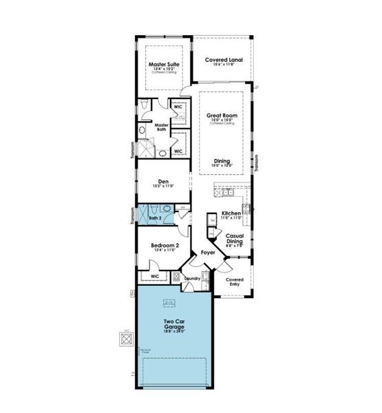 2D floor plan layout of this home in Cresswind Lakewood Ranch, Lakewood Ranch, FL (Image 5).