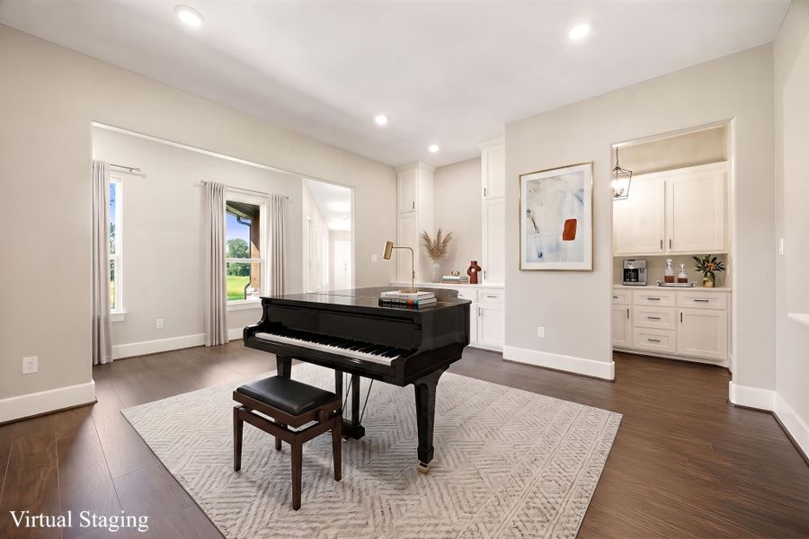 Furnished interior view inside a new home in , New Waverly (Image 6).