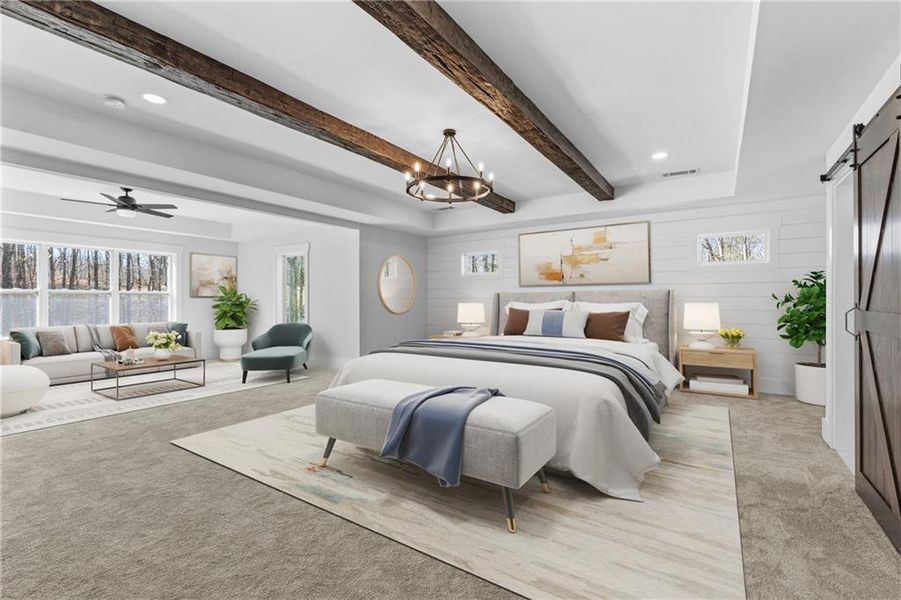 Furnished interior view inside a new home in , Alpharetta (Image 22).