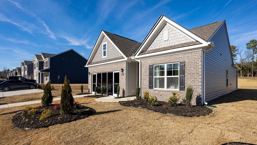 Front exterior of a new home in Lone Oaks Farm, Cleveland, TN, highlighting curb appeal (Image 21).