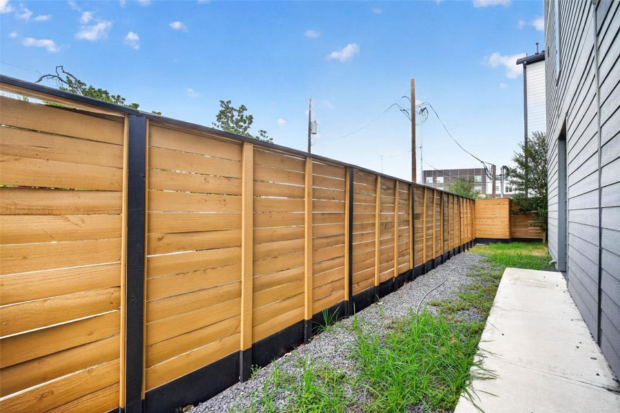Exterior details and patio area of a home in , Houston (Image 34).
