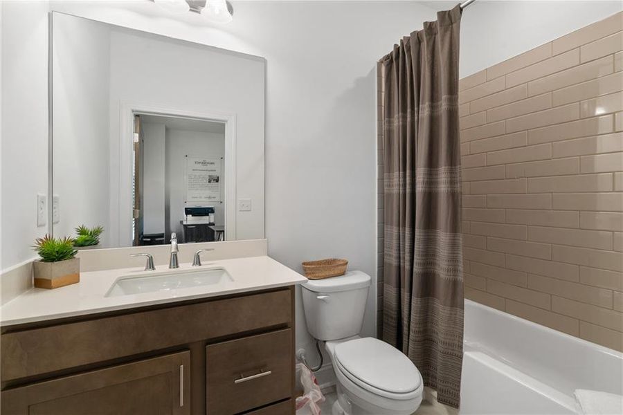 Furnished interior view inside a new home in Market Square at Sawnee Village, Cumming (Image 17). Furnished interior view inside a new home in Market Square at Sawnee Village, Cumming (Image 17).