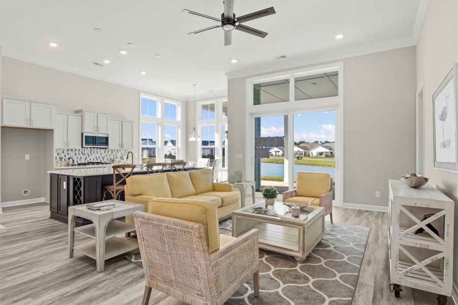 Furnished interior view inside a new home in Bridgewater - Waterside Village, Little River (Image 19).