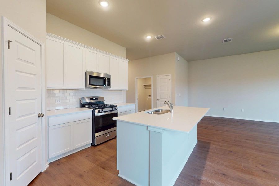 Furnished interior view inside a new home in Cascades at Onion Creek, Austin (Image 13). Furnished interior view inside a new home in Cascades at Onion Creek, Austin (Image 13).