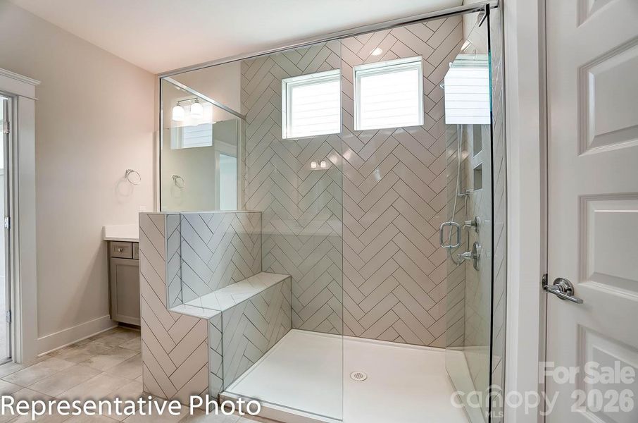 Primary bath with optional luxury shower Primary bath with optional luxury shower