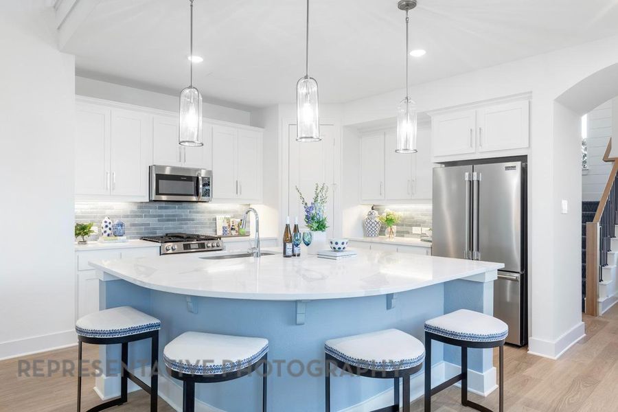 Furnished interior view inside a new home in Pomona, Manvel (Image 14).